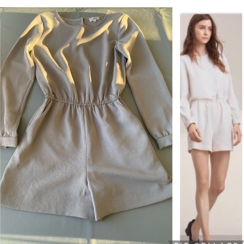 Aritzia Wilfred Romper Shorts size Small Grey Grignard